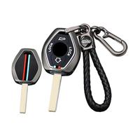 ontto Coque de e Voiture Compatible avec BMW Série 7 X3 X5 E53 Z3 Z4 Série 3 Série 5 E38 E39 E46 E83 E60 E61 E64 E84 M5 325i Coque de Protection en métal pour origine 4 Boutons A Noir