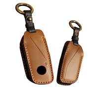 ontto Coque de clé de Voiture Compatible avec BMW X7 M Sport 223i M Sport Active iX40 IX50 xDriveToure Série 7 G07 IX XM I7 Étui de clé en Cuir Marron