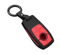 ontto Coque de e Voiture Compatible avec Mercedes Benz A C E S G Class GLC CLE CLA GLB GLS W177 W205 W213 W222 X167 AMG avec Porte-clés ABS Coque de Protection pour clés Noir Rouge
