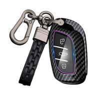 ontto Coque de clé de voiture compatible avec MG4 MG5 MG6 MG3 Mg7 MG ZS EV HS EHS ZX GT Roewe RX3 RX8 ERX5 RX5 I6 I5 ABS Étui porte-clés en fibre de carbone Noir