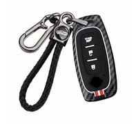 ontto Coque de clé de voiture compatible avec Nissan X-Trail T33 2023 Qashqai J12 2024 Qashqai E-Power 2025 Juke F16 2022, en fibre de carbone, métal, 3 boutons