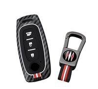 ontto Coque de clé de voiture compatible avec Nissan X-Trail T33 2023 Qashqai J12 2024 Qashqai E-Power 2025 Juke F16 2022, en fibre de carbone, métal, 3 boutons