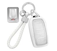 ontto Coque de clé de voiture compatible avec Toyota Yaris Hybride Rav4 2025 Yaris 4 GR Sport Corolla TS Sport 2024 Coque de clé en TPU Porte-clés Décoration de clé 2/3/4 boutons