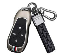 ontto Coque de e Voiture Compatible avec Xiaopeng Xpeng P7 P5 G3 G6 G9 G3i Étui de Protection en Silicone pour clé Porte-clés 4 Boutons Housse de e Voiture avec Porte-clés