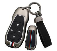 ontto Coque de e Voiture Compatible avec Xiaopeng Xpeng P7 P5 G3 G6 G9 G3i Étui de Protection en Silicone pour clé Porte-clés 4 Boutons Housse de e Voiture avec Porte-clés