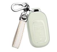 ontto Coque de clé de Voiture Convient pour Honda Civic 11. Gen Accord Vezel Freed Pilot CRV RV3 RV4 2021 2022 2023 Étui pour clé en TPU Télécommande Porte-clés Accessoires 3 Touches-B Blanc