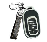 ontto Coque de clé de Voiture Convient pour Honda Civic 11. Gen Accord Vezel Freed Pilot CRV RV3 RV4 2021 2022 2023 Étui Porte-clés en TPU avec télécommande Accessoires 3 Touches-B Noir