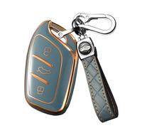 ontto Coque de clé de voiture - Convient pour MG MG4 MG5 MG6 MG ZS EV HS EHS ZX GT - Pour Roewe RX3 RX8 ERX5 RX5 I6 I5 - Étui porte-clés à 3 boutons - Gris