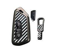 ontto Coque de e voiture - Convient pour Skoda Kodiaq Superb 4 B9 Enyaq Coupé Octavia 4 RS VW Golf 8 ID.3 ID.7 2023-2025 - Coque de protection - Porte-clés - 3 boutons - Argenté