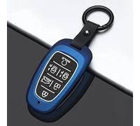 ontto Coque de clé de Voiture en ABS pour Hyundai Nexo NX4 Sonata DN8 Grand Santa Fe Tucson Grandeur Azera Solaris 2020-2022 - Bleu