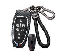 ontto Coque de clé de voiture en alliage de zinc - Convient pour Hyundai Tucson NX4 N-Line Ioniq 5 Santa Fe TM Nexo Grandeur 2021 2022 2023 - 7 boutons - Porte-clés - Accessoire