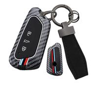 ontto Coque de e voiture en fibre de carbone - Convient pour VW Passat B9 C-upra Leon Born Formentor Tavascan Seat Leon 2022 2023 2024 2025 - 3 boutons