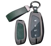 ontto Coque de e voiture en métal - Convient pour Great Wall Haval H6 2024 H9 2025 H2 M6 Dargo MAX F7 F7X F7H H8 H3 - Coque de protection - Porte-clés 4 boutons B - Vert