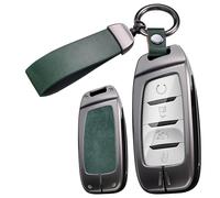 ontto Coque de clé de voiture en métal pour Changan Hunter F70 CS35 CS85 Coupé CS95 CS75 Plus 2019 2020 Coque de protection porte-clés 3/4/7 bouton-B Vert