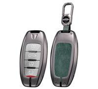 ontto Coque de clé de voiture en métal pour Great Wall GWM Haval Jolion Dargo H4 H6 H7 H9 F5 F7 F7X H2S 2018-2024 Coque de protection porte-clés 3/4 bouton-B Vert