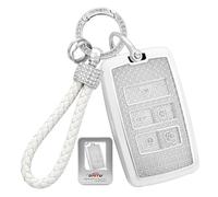 ontto Coque de e voiture en TPU cristal pour Land Rover Defender 90 110 130 Discvoery Range Rover Evoque Sport 2020-2025 Coque de protection porte-clés 5 boutons Rose