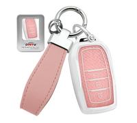 ontto Coque de clé de voiture en TPU cristal pour Toyota CHR GR Sport 2023 Yaris Cross 2025 Hybride Corolla Touring Sports 2024 Coque de protection porte-clés 3 boutons Rose