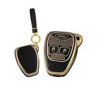 ontto Coque de e voiture en TPU souple pour Dodge Ram Avenger Caliber Charger Dakota Durango Magnum Nitro 2004-2011, Bouton de panique noir, M