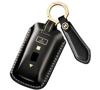 ontto Coque de e voiture Housse de e voiture en cuir de vachette Housse de télécommande Convient pour Rolls-Royce Ghost Phantom Dawn Cullinan Spectre Wraith Black Badge Porte-clés Porte-clés