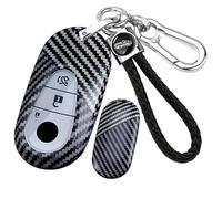 ontto Coque de e voiture PC en fibre de carbone Coque de clé Étui Convient pour Mercedes S W223 W206 EQS 450 500 V297 580 EQE V295 AMG S500L 2021-2024 Porte Noir Blanc