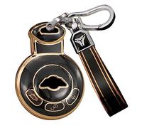 ontto Coque de clé de voiture pour Mini Cooper 2007-2014 - Protection complète, S-noir, Strip-keychain