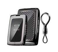 ontto Coque de clé de voiture Protection pour clé Compatible avec Renault Alpine A290 GTS pour Mitsubishi ASX Colt 2023 2024 2025 Étui de clé Housse de clé 4 boutons Noir