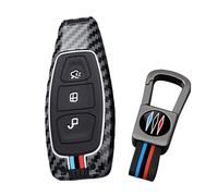 ontto Coque de clé de voiture Télécommande convient pour Ford Puma ST MK2 Fiesta MK7 MK8 Kuga MK3 Focus MK4 Mondeo B-Max C-Max Fusion Galaxy MK3 Protection Auto Clé de voiture Porte-clés 3 Boutons