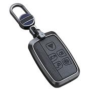 ontto Coque de clé en cuir anti-rayures pour Land Rover - Protection complète pour Defender Discovery Sport Fit pour Jaguar - Noir