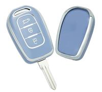 ontto Coque de clé pour Renault Traffic Symbole Twingo Dacia Sandero Stepway Logan Duster Dokker 2016-2018 3 Boutons TPU Coque de Protection pour clé de Voiture Gris