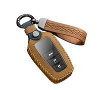 ontto Coque de protection en cuir pour e voiture Toyota Camry RAV4 Avalon C-HR Prius Corolla 2016-2020, B-marron., M