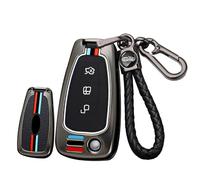 ontto Coque de protection en métal pour e voiture Ford Kuga Focus Mk3 Mk4 Mondeo Fiesta Titanium Ecosport Transit MK8 3 boutons B Noir
