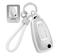 ontto Coque de protection en TPU cristal pour clé de voiture - Convient pour Ford Focus MK3 2022, Transit Custom Tourneo, Custom Ranger 2015, C-Max, S-Max, Galaxy, porte-clés - Blanc