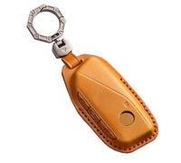 ontto Coque de protection pour clé de voiture avec porte-clés 4 boutons - Convient pour BMW X7 X1 U11 iX IX1 Tourer U06 X6 XM 7 G07 I7 IX40 IX50 I4 2023 - Marron