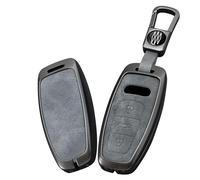 ontto Coque de protection pour clé de voiture - Convient pour A3 A4 B9 A6 A7 4K A8 E-tron Q5 Q8 C8 D5 2019-2024 SQ8 - En métal - 3 boutons - Gris D