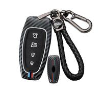 ontto Coque de protection pour clé de voiture - Convient pour Hyundai Santa Fe Ioniq 5 Staria Tucson Nexo NX4 Atos Solaris Prime 2020-2024 - Alliage de zinc - En silicone - Avec accessoires porte-clés