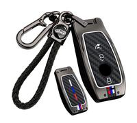ontto Coque de protection pour clé de voiture - En silicone lumineux - Convient pour Mercedes A B C E G S Classe GLA GLC GLE CLA CLE AMG E200 W177 W205 W213 X118 Porte-clés 3 boutons B Noir