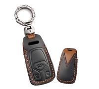 ontto Coque porte-clés pour Audi A3 A4 B9 A5 SQ5 Sportback F5 A6 A8 Q5 Q7 4M S5 S7 TT TTS TFSI RS5 S4 entrée sans clé en cuir Noir A