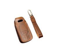 ontto Étui de clé de Voiture en Cuir - Convient pour Audi A4 S4 RS4 A4L A5 F5 A6L A8 S8 S5 Q5 SQ5 S7 Q7 SQ7 TT TTS - Étui de Protection pour clé de Voiture - 3 Boutons - Marron A