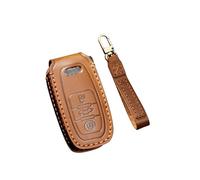 ontto Étui de e Voiture en Cuir pour Audi Q5 Q7 S5 S6 S7 S8 SQ5 RS5 RS7 A4 A5 A6 A7 A8 2010-2016 Télécommande Étui de e Voiture Étui de Protection à 3 Boutons Marron B
