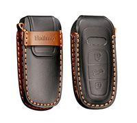 ontto Étui de e Voiture en Cuir pour Audi Q5 Q7 S5 S6 S7 S8 SQ5 RS5 RS7 A4 A5 A6 A7 A8 2010-2016 Télécommande Étui de e Voiture Étui de Protection 3 Boutons Noir C