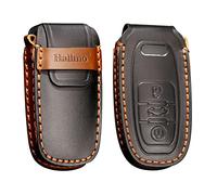 ontto Étui de e Voiture en Cuir pour Audi Q5 Q7 S5 S6 S7 S8 SQ5 RS5 RS7 A4 A5 A6 A7 A8 2010-2016 Télécommande Housse de e Voiture Étui de Protection 3 Boutons Noir B