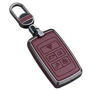 ontto Étui de clé en cuir pour Land Rover 2020 et 2019 avec porte-clés anti-rayures - Protection complète pour Range Rover - Rouge