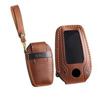 ontto Étui de protection en cuir pour clé de voiture - Compatible avec écran BMW Série 5 7 G01 G02 G05 G11 G12 G30 G31 G32 I8 I12 I15 X3 X4 X5 X7 - Accessoires marron