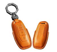 ontto Étui de Protection en Cuir pour e Voiture - Convient pour Ford Focus 3 4 St Mondeo MK5 Mustang F-150 Explorer Edge Fiesta Kuga MK3 - Marron
