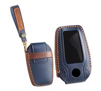 ontto Étui de protection en cuir pour e voiture - Porte-clés - Convient pour BMW écran 5 série 7 G01 G02 G05 G11 G12 G30 G31 G32 I8 I12 I15 X3 X4 X5 X7 - Bleu