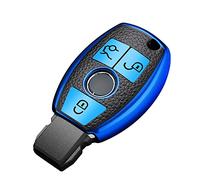 ontto Étui de Protection pour clé de Voiture - Convient pour Mercedes Mercedes A B C E R Classe GLA GLK GLC CLS CLA AMG W204 W212 W463 W176 - en Silicone TPU - Bleu