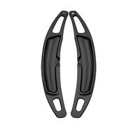 ontto Lot de 2 rallonges de palettes de changement de vitesse pour Porsche Panamera Macan Cayenne 718 911 Spyder 918 Boxster 2019 2020 - En métal - Décoration intérieure - Noir