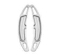 ontto Lot de 2 rallonges de palettes de changement de vitesse pour Porsche Panamera Macan Cayenne 718 911 Spyder 918 Boxster 2019 2020 Métal Décoration d'intérieur Argenté