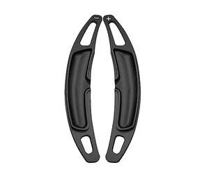 ontto Lot de 2 rallonges de palettes de changement de vitesse pour Porsche Panamera Macan Cayenne 718 911 Spyder 918 Boxster 2019 2020 - En métal - Décoration intérieure - Noir