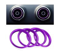 ontto Lot de 4 anneaux de ventilation de voiture pour console de climatisation - Autocollants - Convient pour Audi A3 S3 2013-2017/Q2 2017 - Alliage - Buses d'aération - Bouches d'aération - Anneau